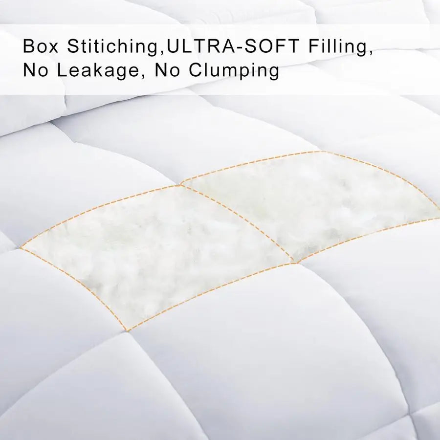Queen Cooling Comforter AllSeason Quilted Down Alternative Duvet Insert Luxury Hotel Reversible Winter Warm Comforter with AntiC
