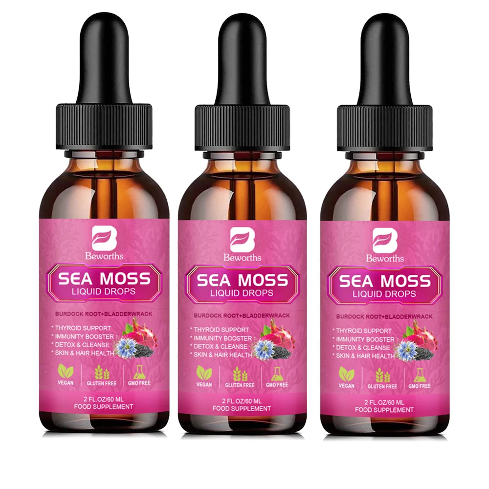 Beworths Seamoss Liquid Drops Black Seed Oil Burdock Root