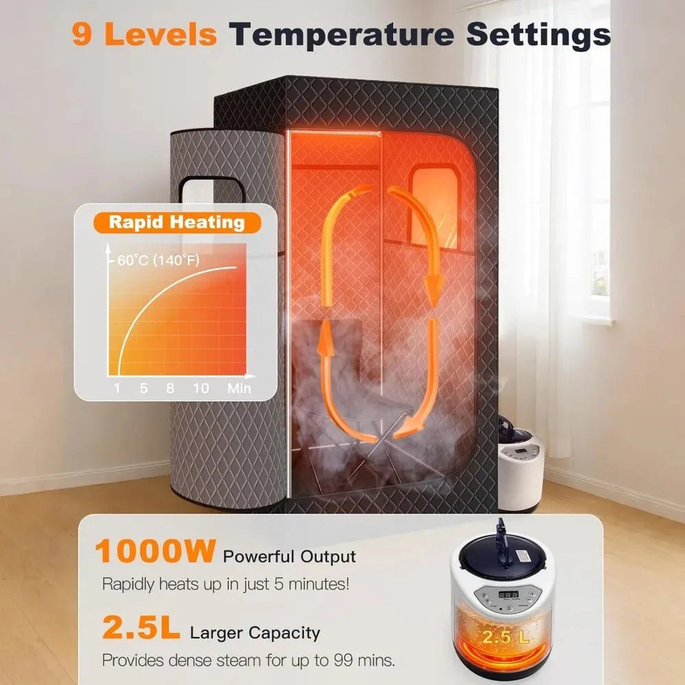 Portable Infrared Sauna Box With Red Light Therapy For Home