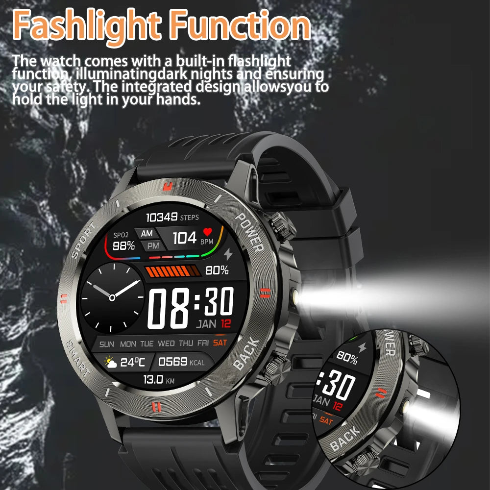 SENBON Smartwatch With Bluetooth Call Fitness Tracker Waterproof Android iOS
