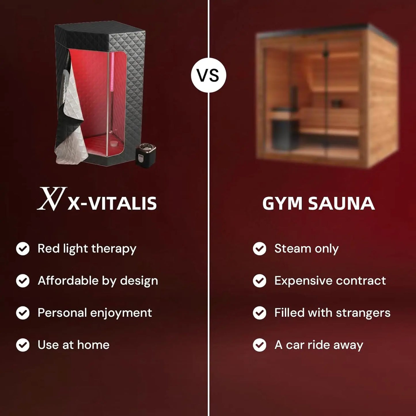 Portable Home Steam Sauna with Red Light Therapy for Relaxation and Wellness