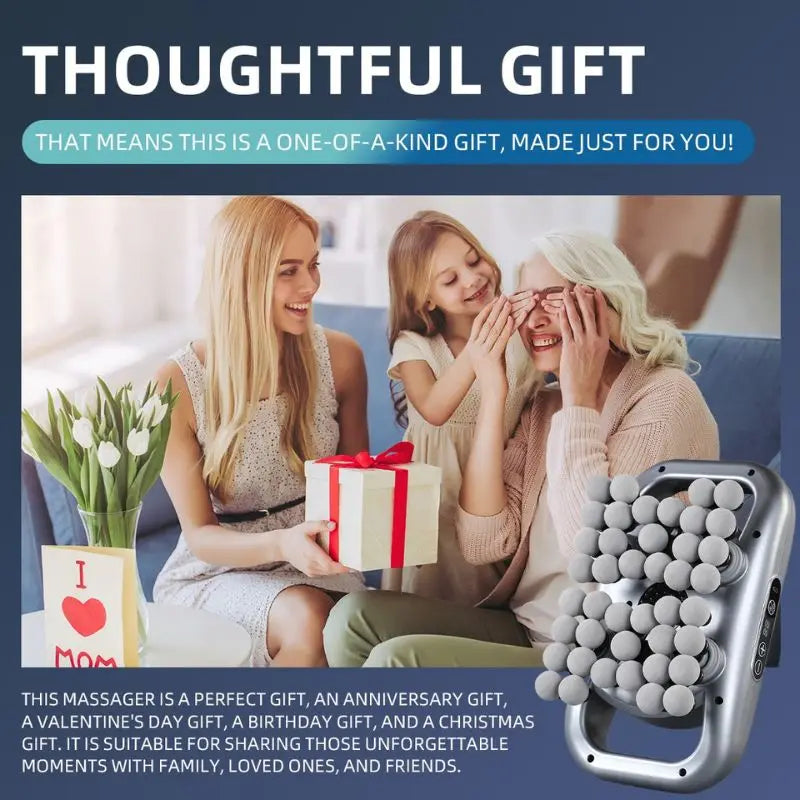 42-Head Massage Gun With LED Display And 9 Speed Modes