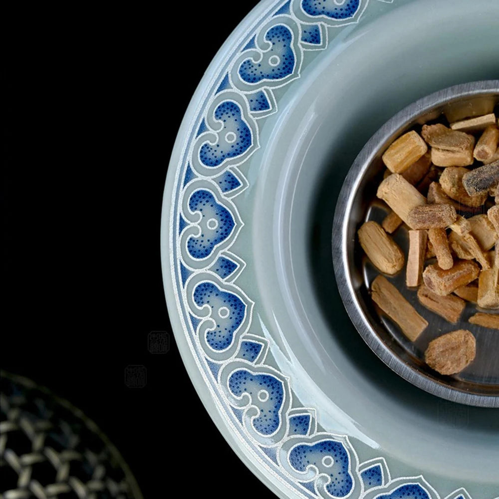 Electric Aroma Burner Zen Ceramic Incense Censer Six Speed