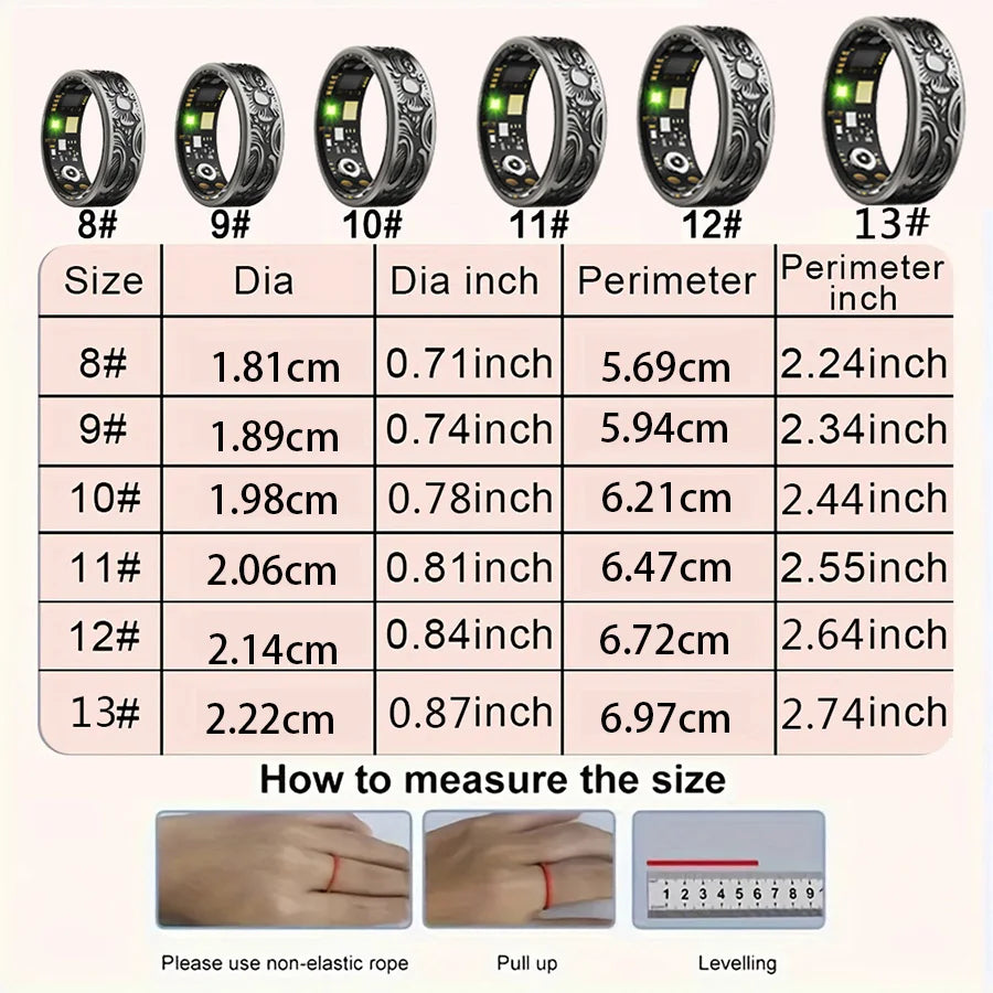 Smart Ring Fitness Tracker Sleep Monitor With 20 Modes IP68