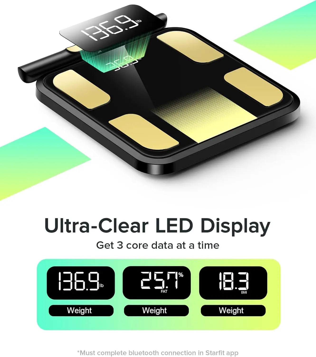 Smart Body Scale With 8 Electrodes For BMI And Muscle