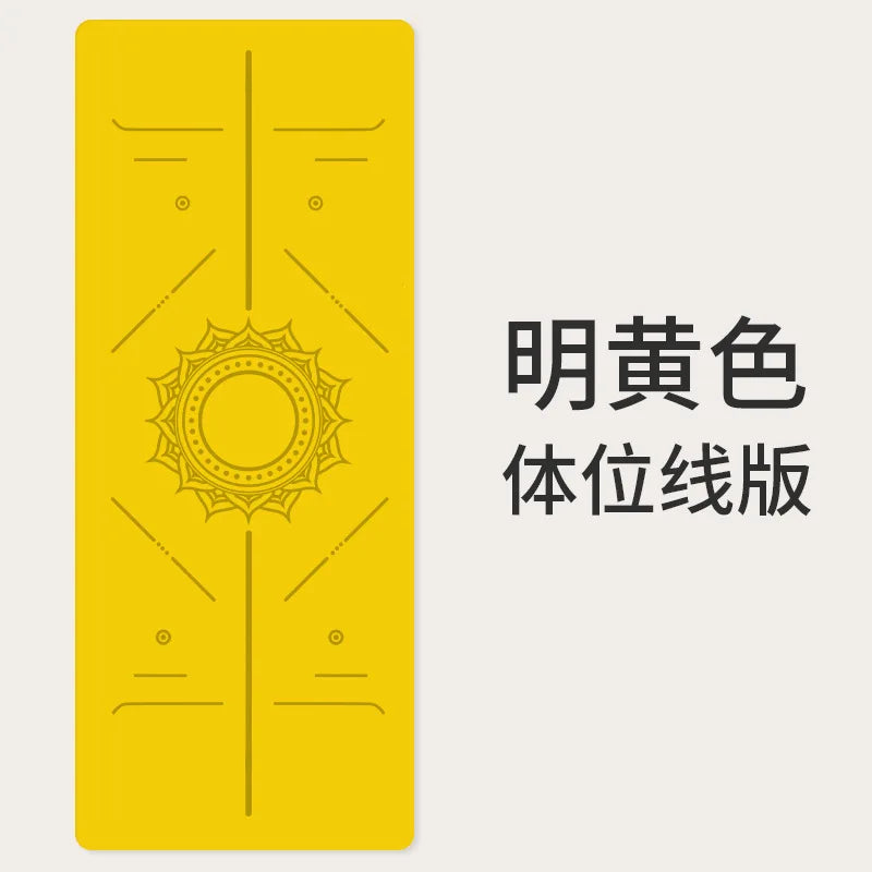 2025 New Natural Rubber & PU 5mm Thick Yoga Mat - Custom Logo & Alignment Markers Anti-Slip Professional Fitness Mat for Home Gy