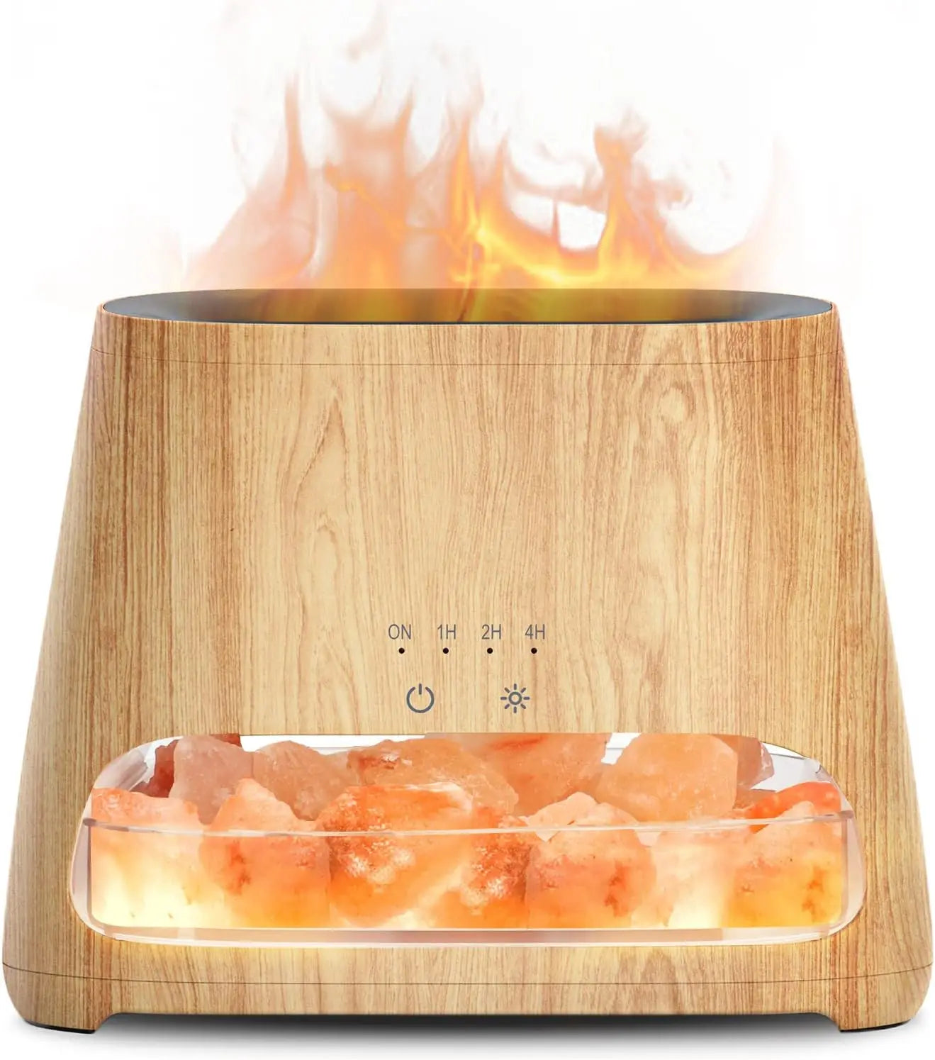 XMSJ 2-in-1 Essential Oil Diffuser Himalayan Salt Lamp Auto Off