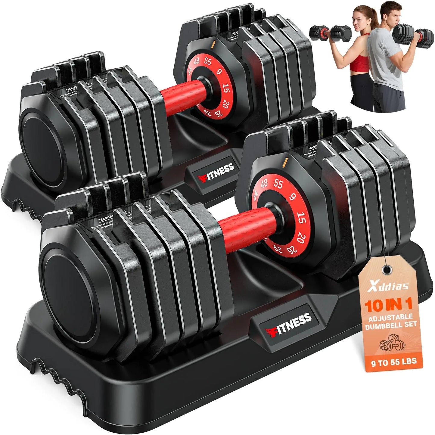 Adjustable Dumbbells Set Of 2 For Strength Training