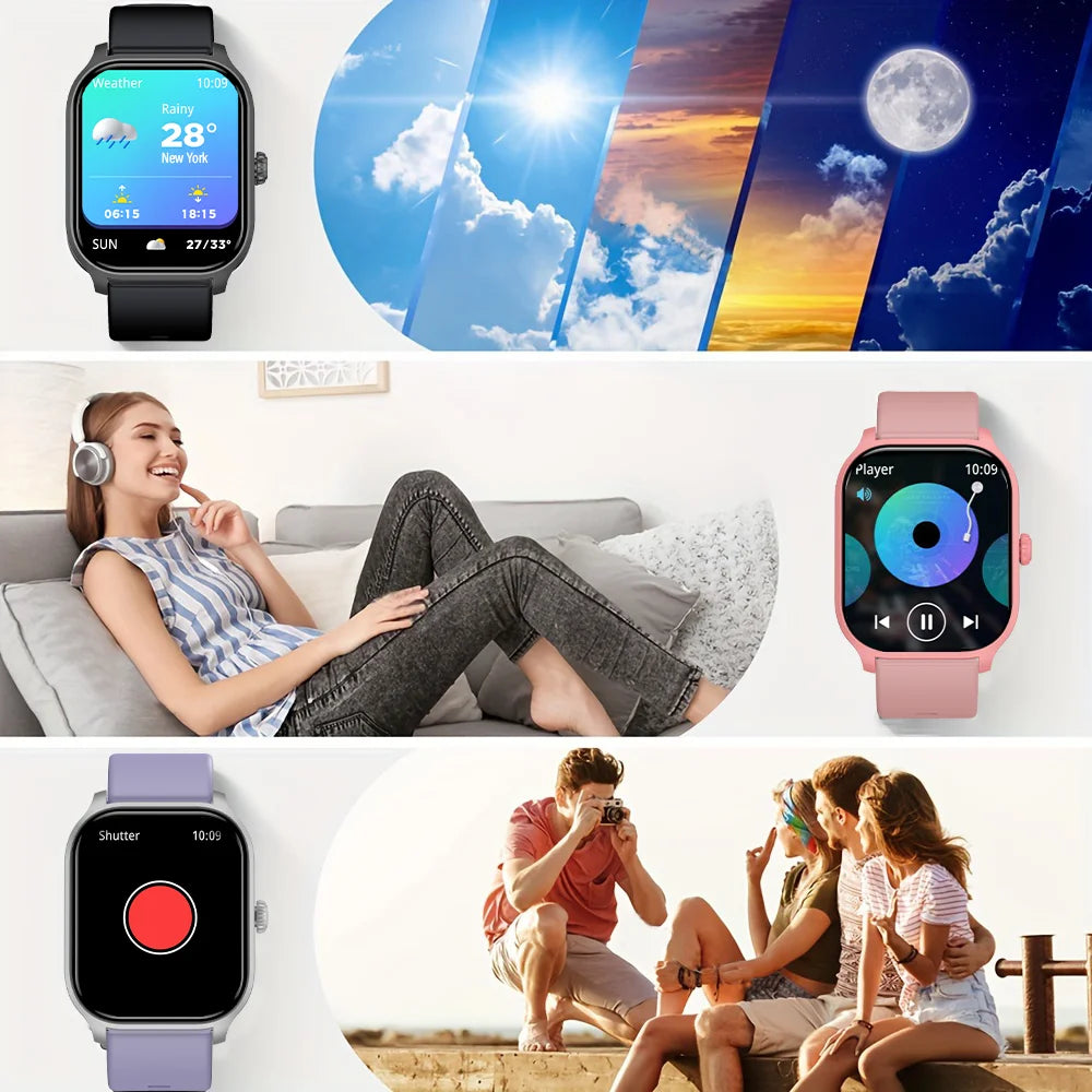 LAXASFIT IP68 Waterproof Smartwatch With Bluetooth Calling