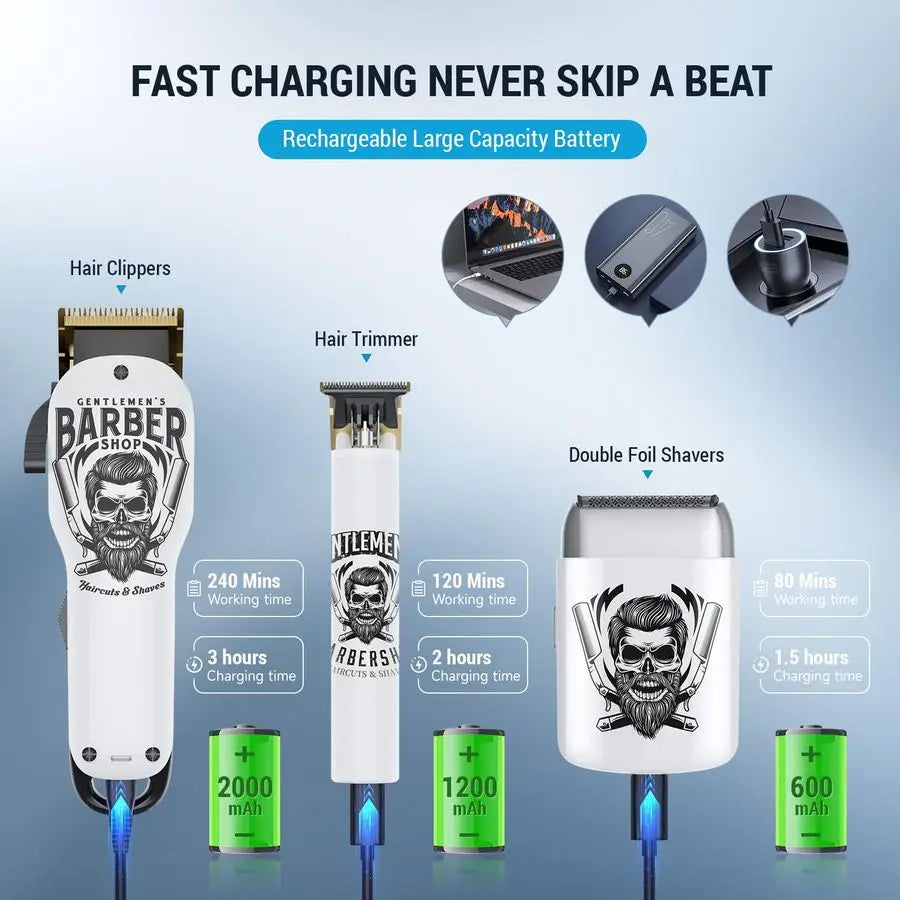 XMSJ Professional Hair Clippers And Beard Trimmer Set For Men