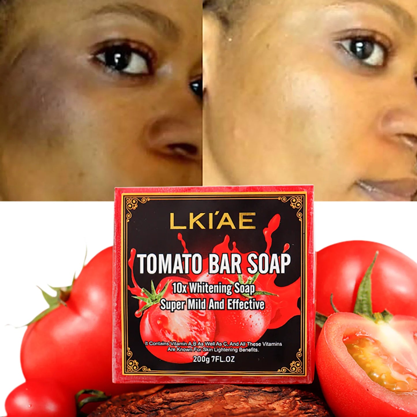 AILKE Tomato Whitening Soap for Face and Body Dark Spots