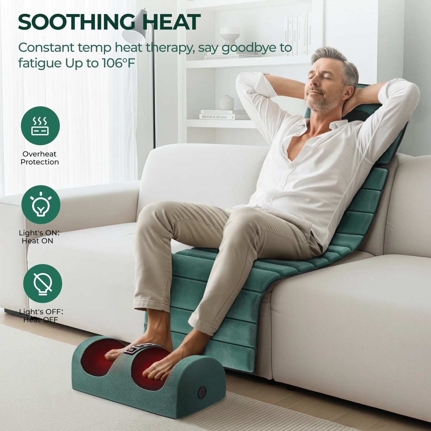 HIMOUTA Full Body Massage Mat With Heat And 10 Vibrating Motors