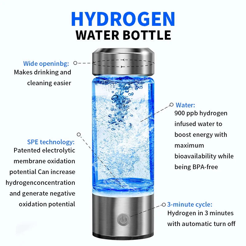 BALASHOVCN Hydrogen Rich Water Cup Portable Electric Bottle With USB