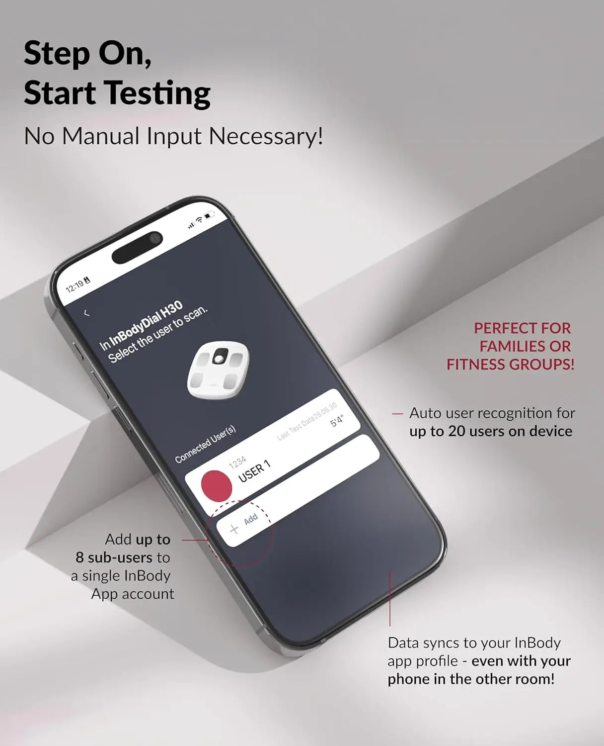 Smart Body Composition Scale With BMI And App Tracking