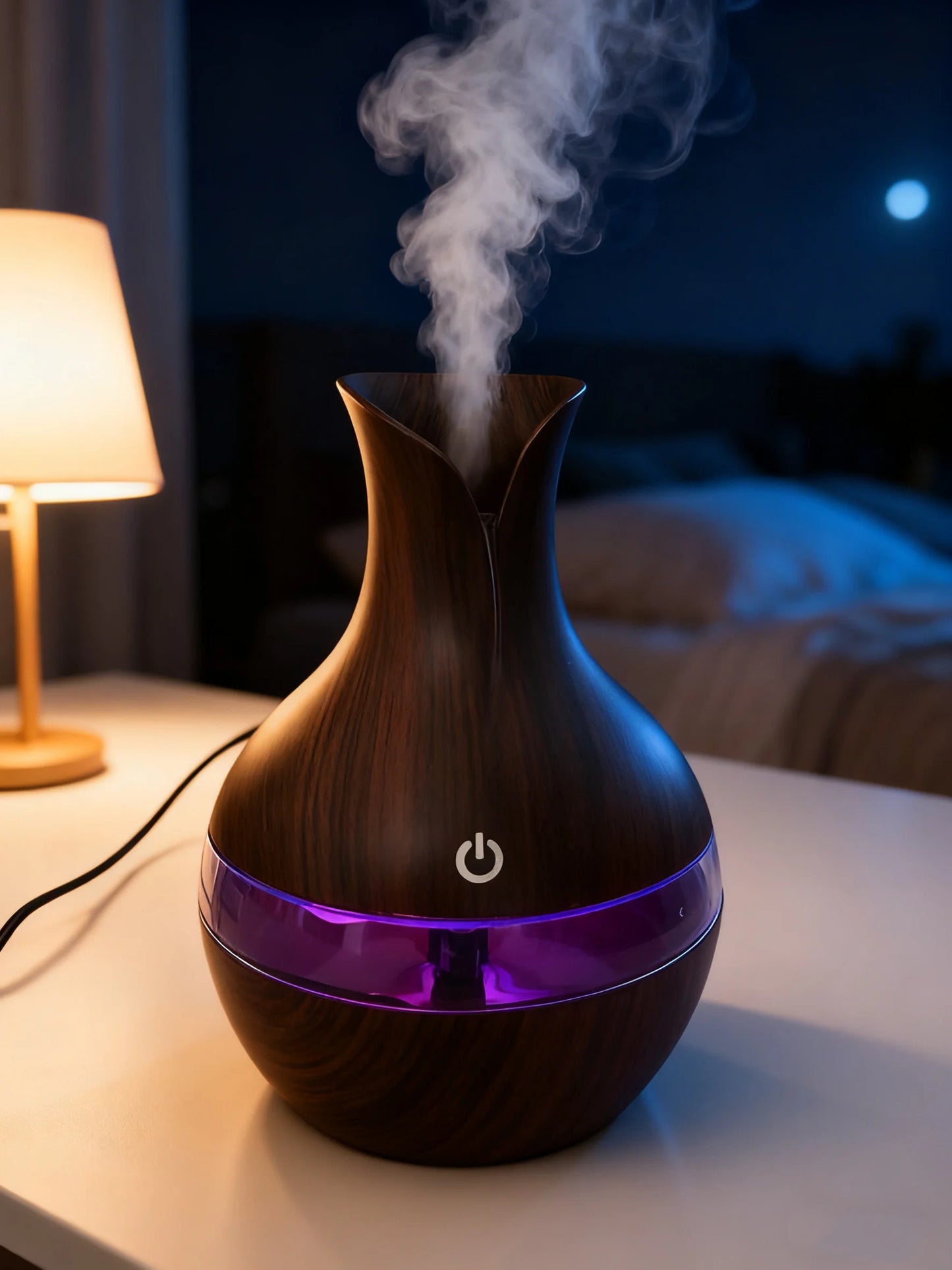 Mini USB Diffuser with 7-Colors LED night light Aromatherapy Air Humidifier 300ml Cool Mist Maker for home bedroom