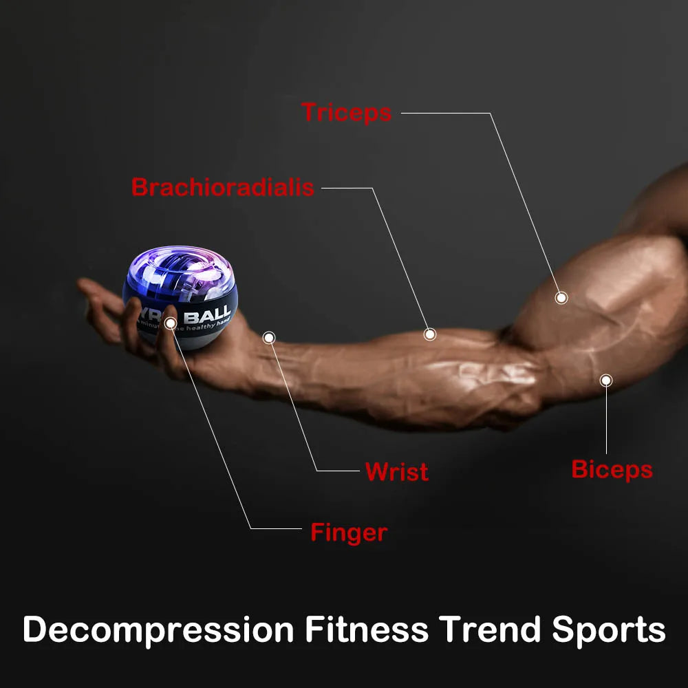 YangChen LED Gyroscopic Power Trainer Ball Wrist And Arm Fitness