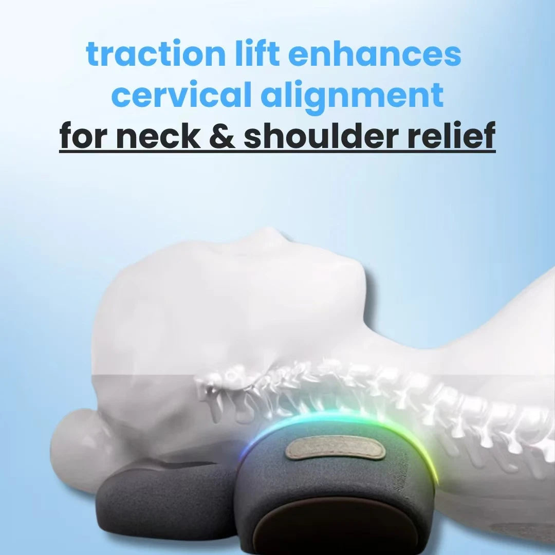 Okayso Soothe 3-In-1 Neck Massager With Traction Vibration Hot Compress