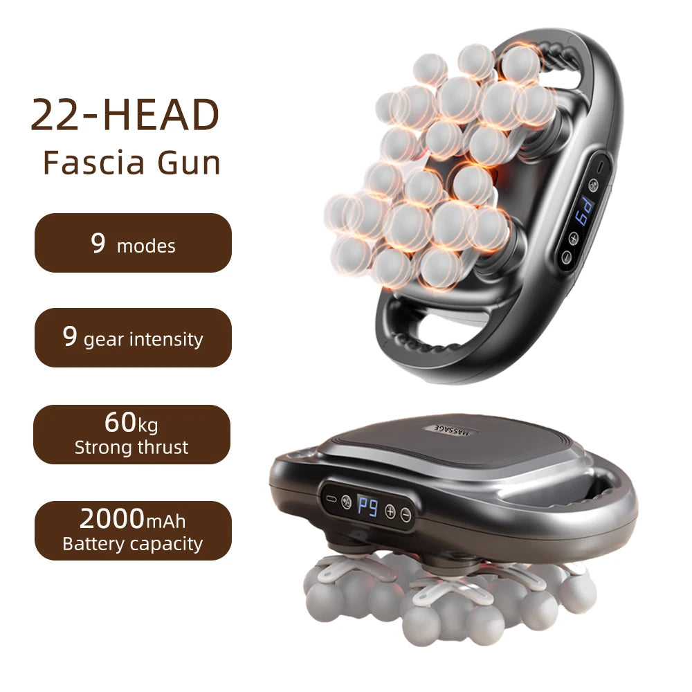 Foreverlily 22-Head Fascia Gun High Frequency Massage Device