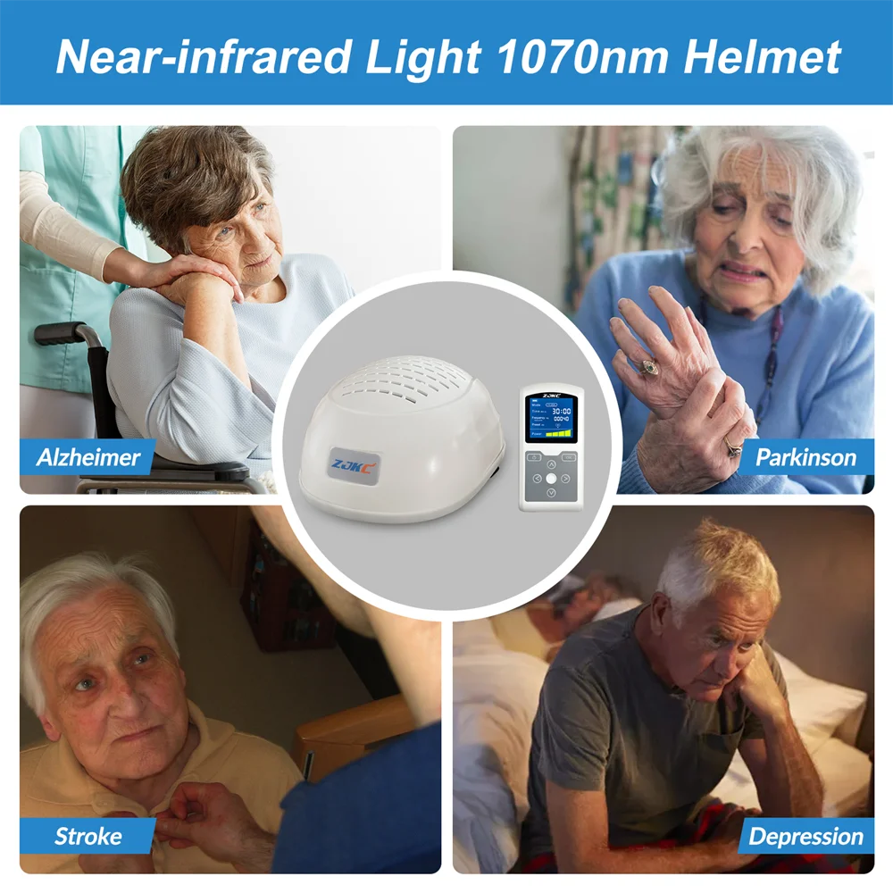ZJKC Infrared Light Therapy Helmet 1070nm For Dementia Cognition