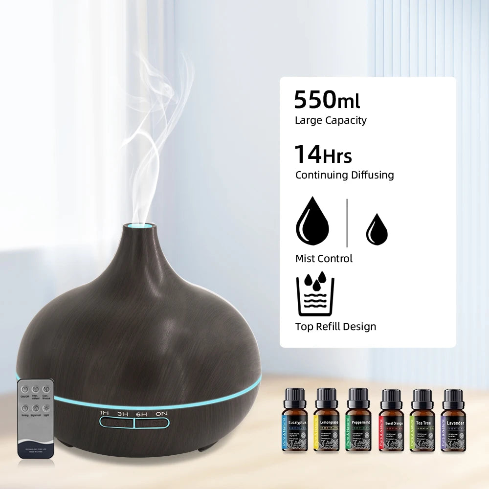 LISM Aromatherapy Diffuser Gift Set With 7Color LED Mood Lights