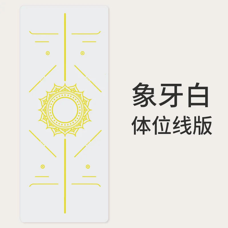 2025 New Natural Rubber & PU 5mm Thick Yoga Mat - Custom Logo & Alignment Markers Anti-Slip Professional Fitness Mat for Home Gy