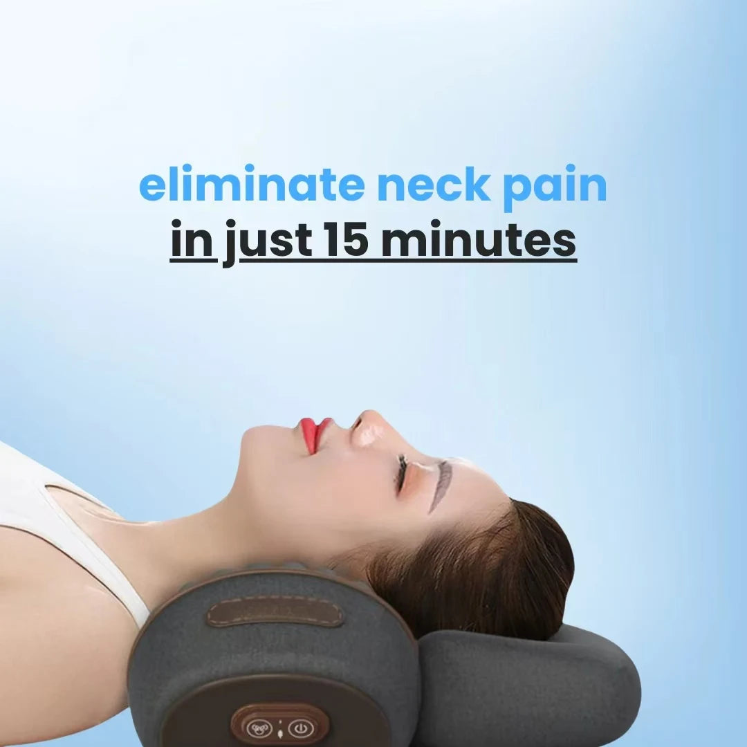 Okayso Soothe 3-In-1 Neck Massager With Traction Vibration Hot Compress