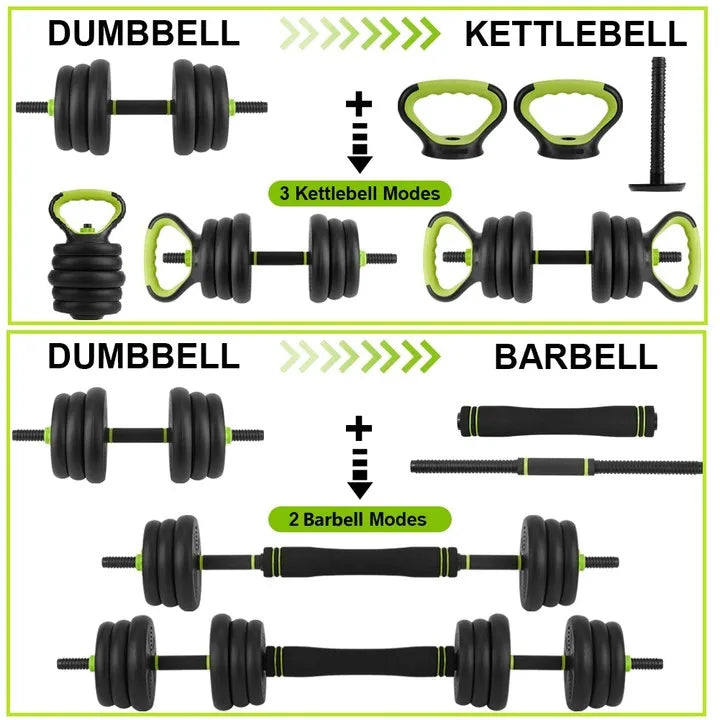 TWISTER.CK Adjustable Dumbbells Set With Connector 4 In 1
