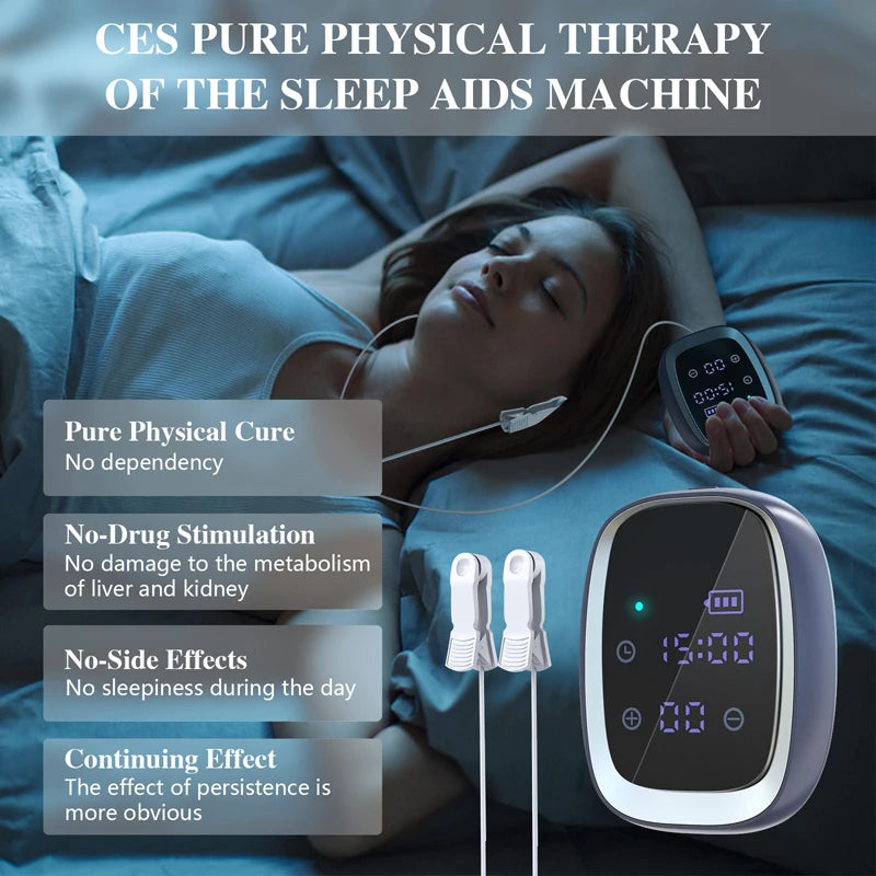 Sleep Aid Device CES Therapy 600mAh Handheld Anxiety Relief