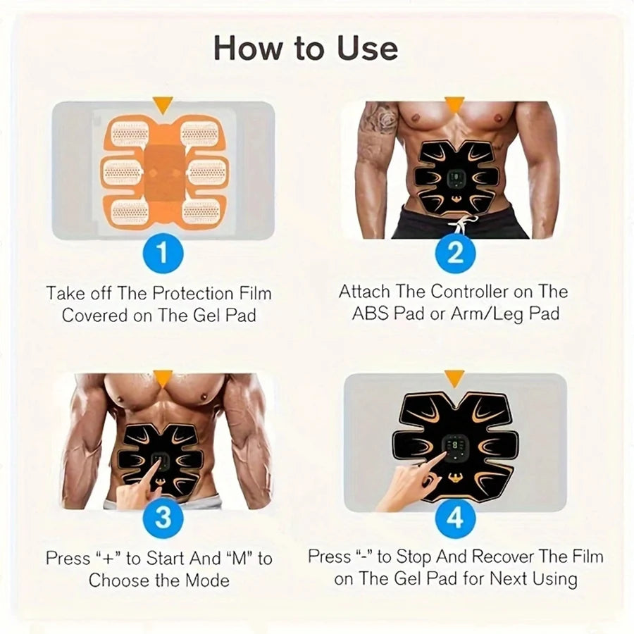 Abs Stimulator EMS Machine For Abdominal Workout And More
