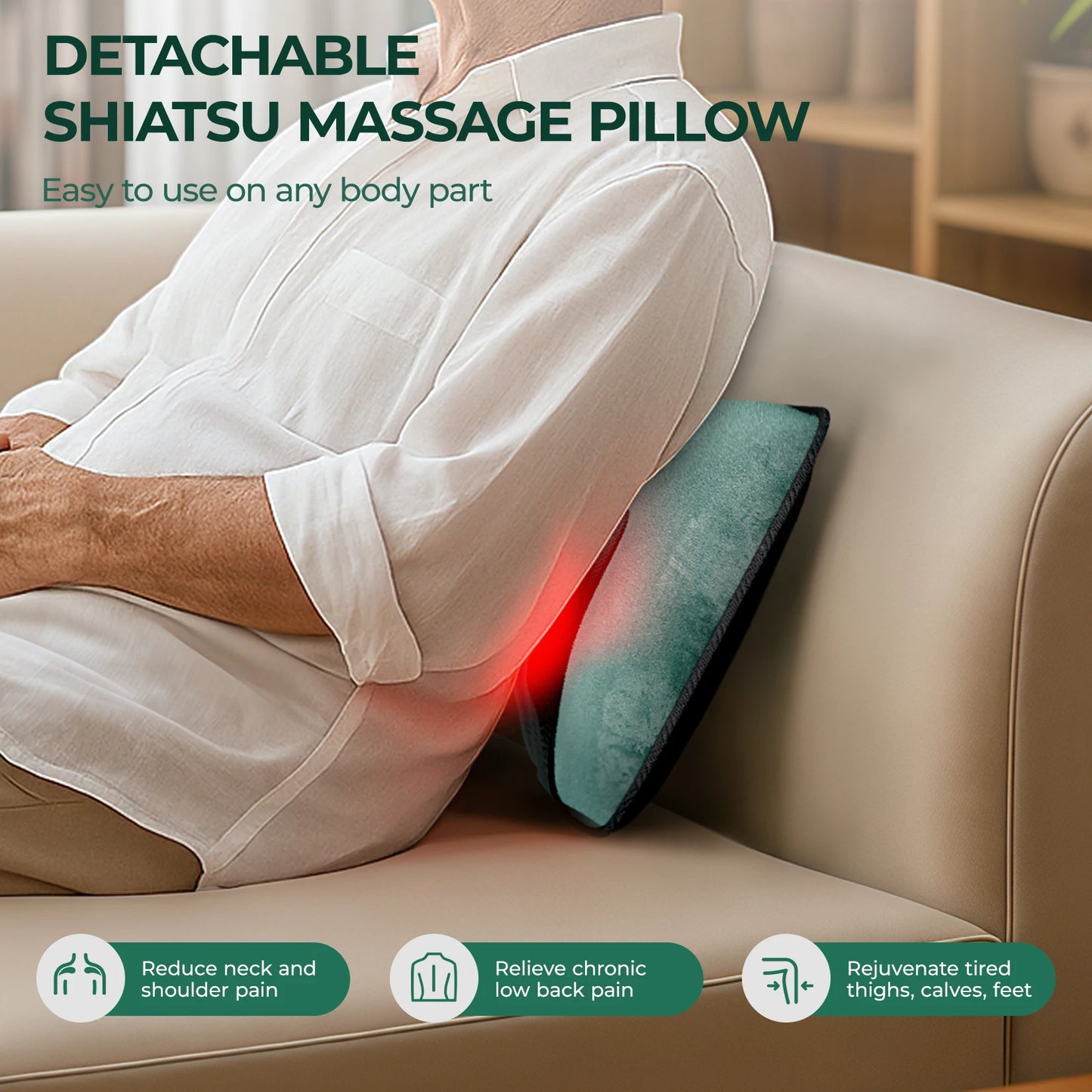 HIMOUTA Full Body Massage Mat With Heat And 10 Vibrating Motors