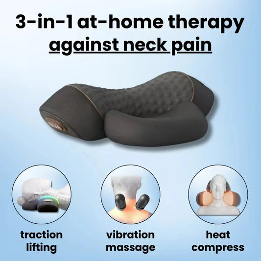 Okayso Soothe 3-In-1 Neck Massager With Traction Vibration Hot Compress