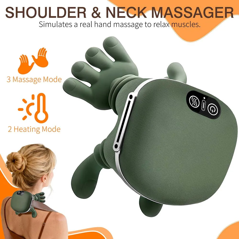 Neck Shoulder Massager Shawl With 3 Level Wireless Heated