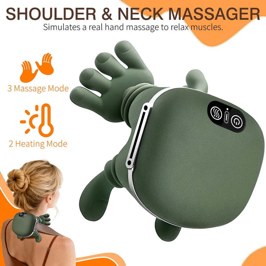 Neck Shoulder Massager Shawl With 3 Level Wireless Heated