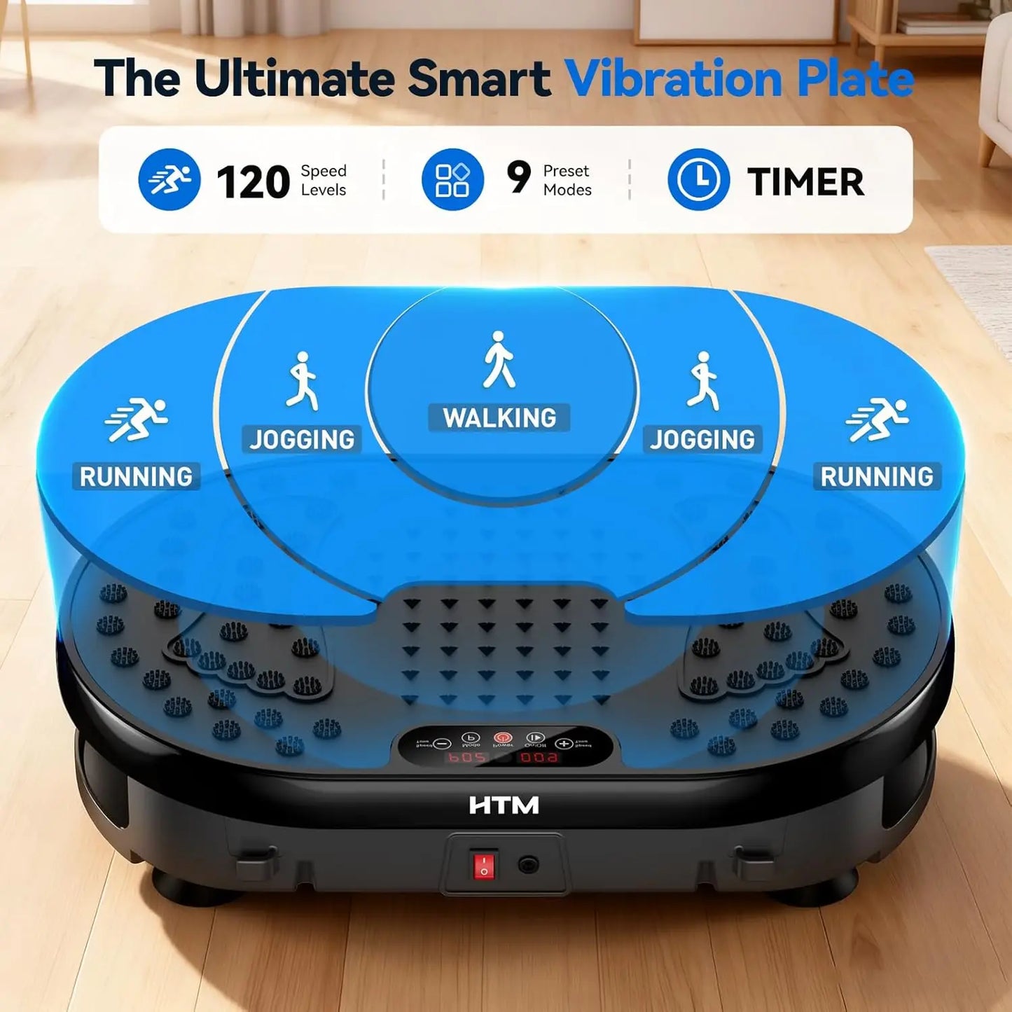 Vibration Plate Exercise Trainer With 120 Speed Levels 9 Modes