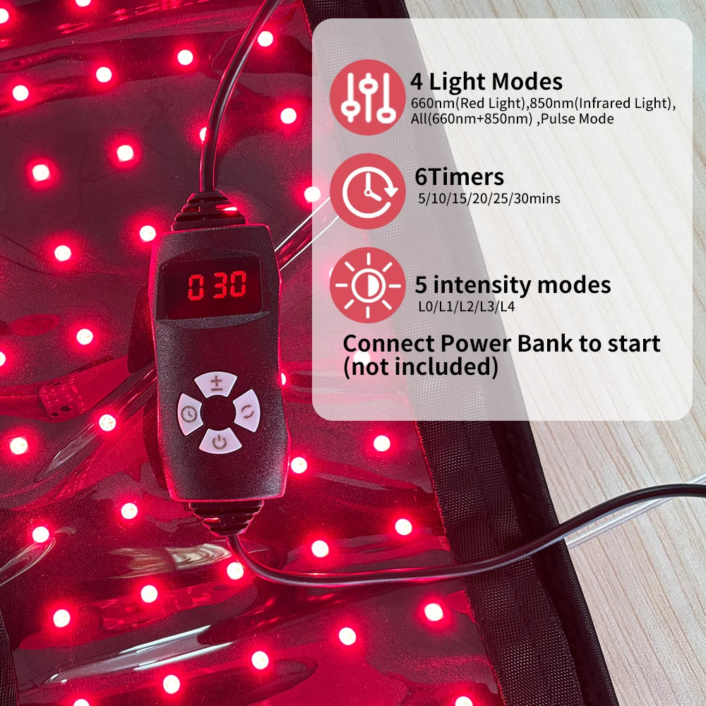Near Infrared Light Therapy Belt 660nm 850nm Muscle Recovery
