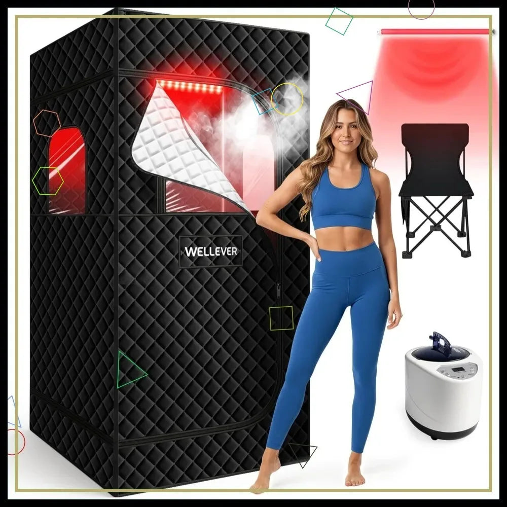 Portable Infrared Sauna Box With Red Light Therapy For Home