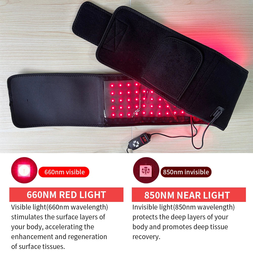Near Infrared Light Therapy Belt 660nm 850nm Muscle Recovery