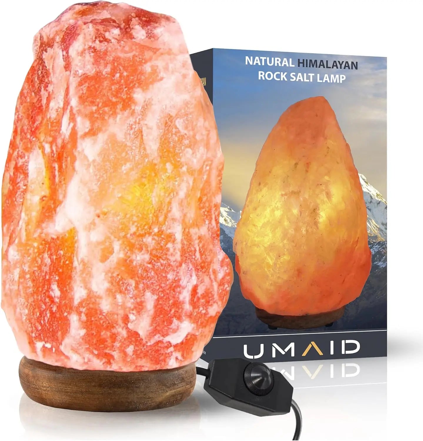 Himalayan Salt Lamp Bowl With Six Massage Balls Dimmable Relaxation
