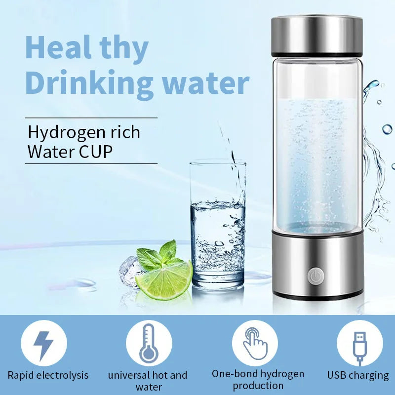 BALASHOVCN Hydrogen Rich Water Cup Portable Electric Bottle With USB