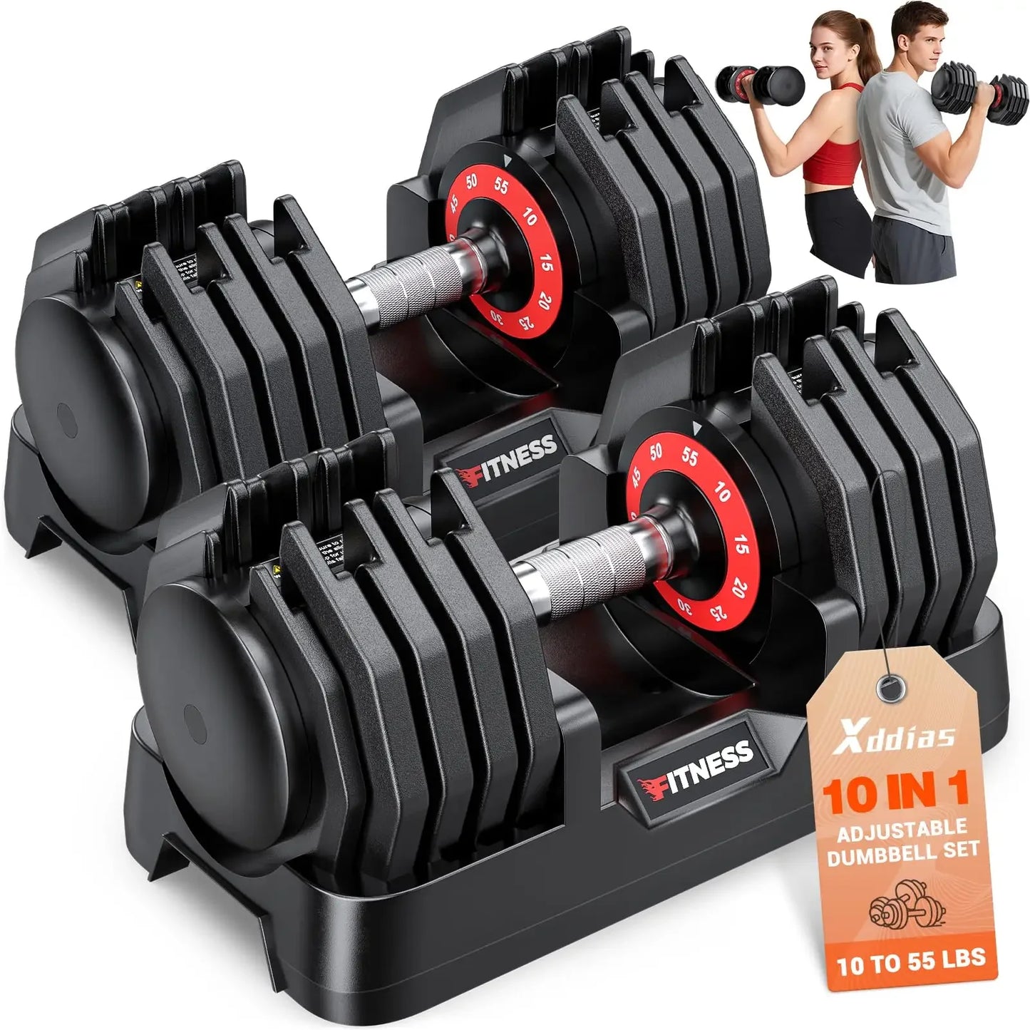 Adjustable Dumbbells Set Of 2 For Strength Training