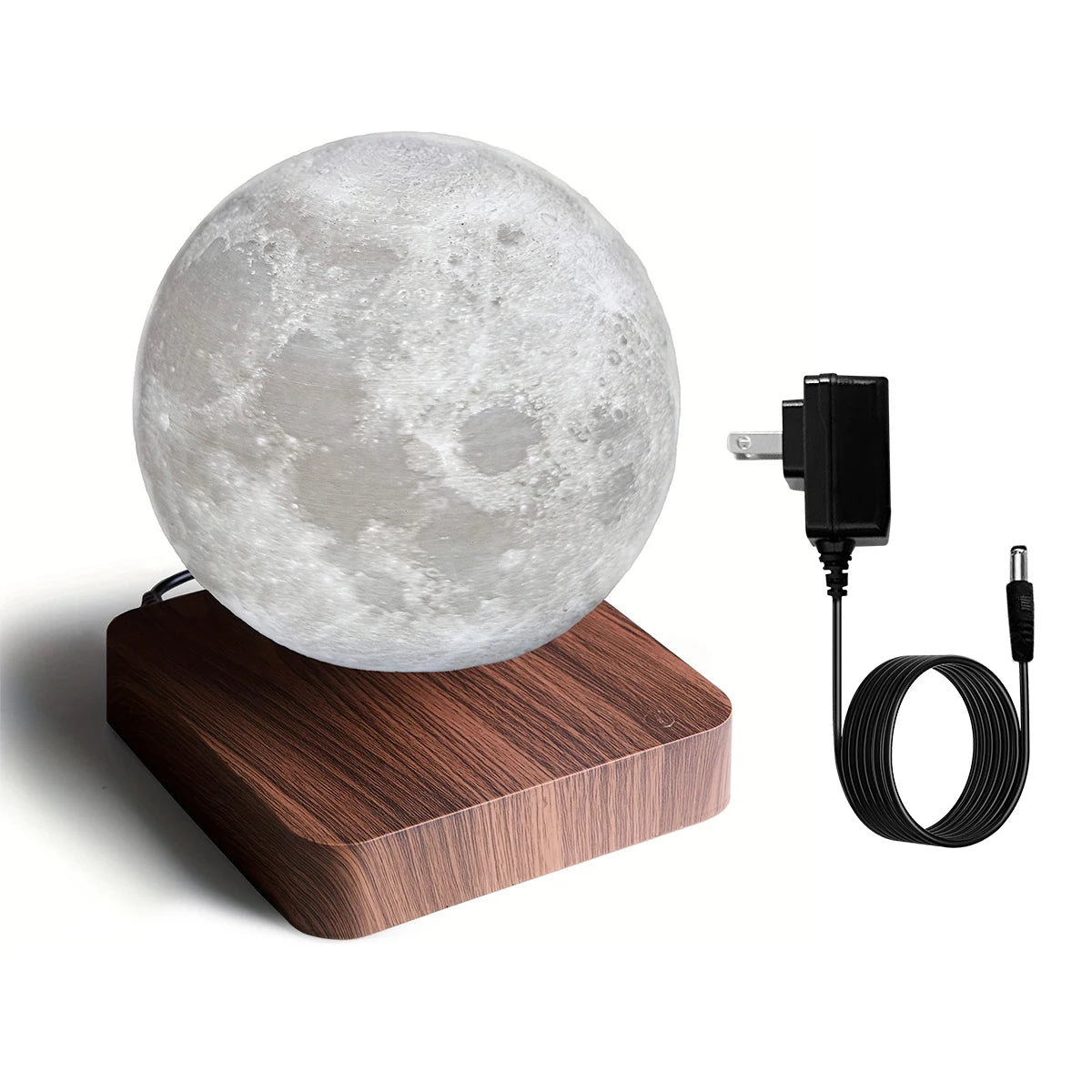 Mexllex Magnetic Floating Moon Lamp with Wooden Base