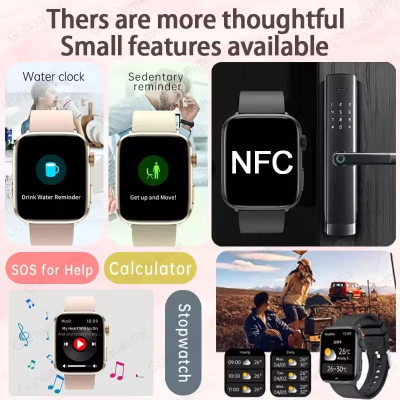AI Smart Diagnosis Watch HRV PPG Heart Rate Monitor NFC