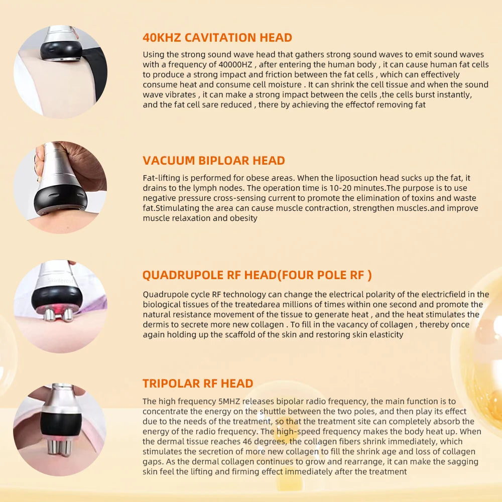 MISSHEARTH 4 in 1 Vacuum Cavitation RF Body Slimming Machine