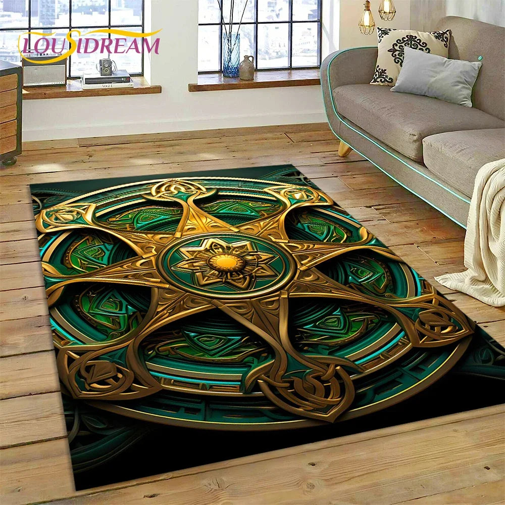 Meditation Mandala Bohemia Nature Spirit Yoga Carpet Rug for Home Living Room Bedroom Sofa Doormat Decor,Area Rug Non-slip Mat