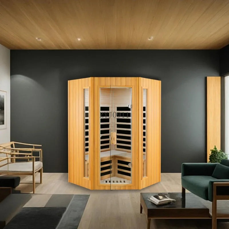 Hemlock Two Person Far Infrared Indoor Sauna With Digital Control