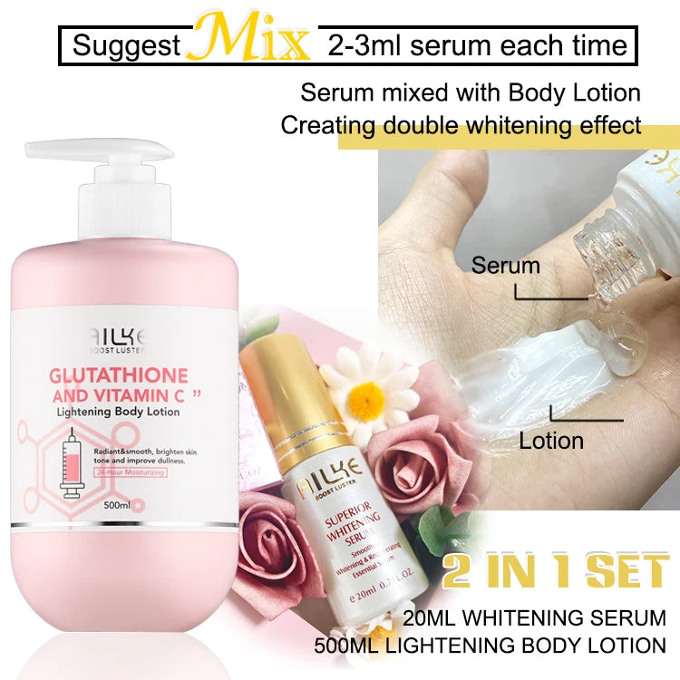 AILKE Brightening Skin Care Set Vitamin C Glutathione