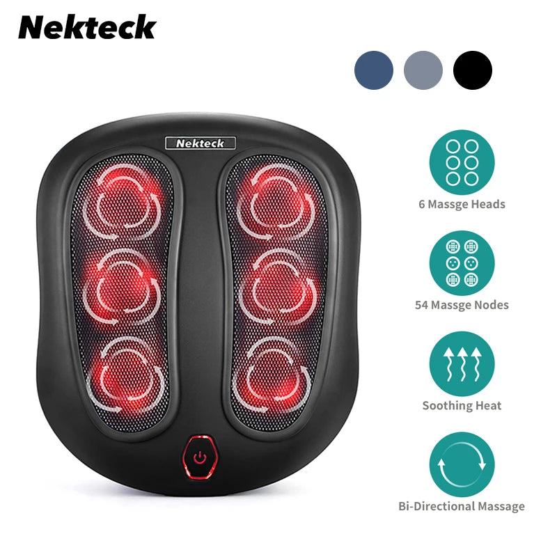 Nekteck Electric Foot Massager With Heat Shiatsu Kneading