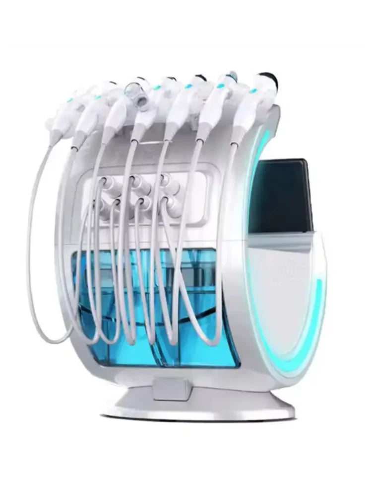 New 7 In 1 Smart Ice Blue Hydra oxyge Dermabrasion Facial Mahcine Skin Cleaning Skin Analyzer Dermabrasion Facial Aquafacial