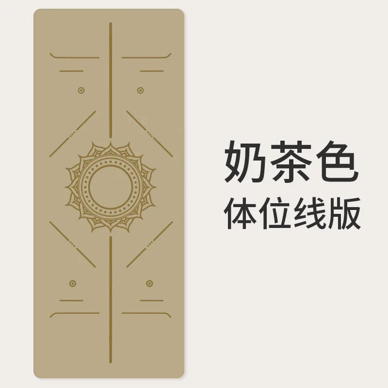 2025 New Natural Rubber & PU 5mm Thick Yoga Mat - Custom Logo & Alignment Markers Anti-Slip Professional Fitness Mat for Home Gy