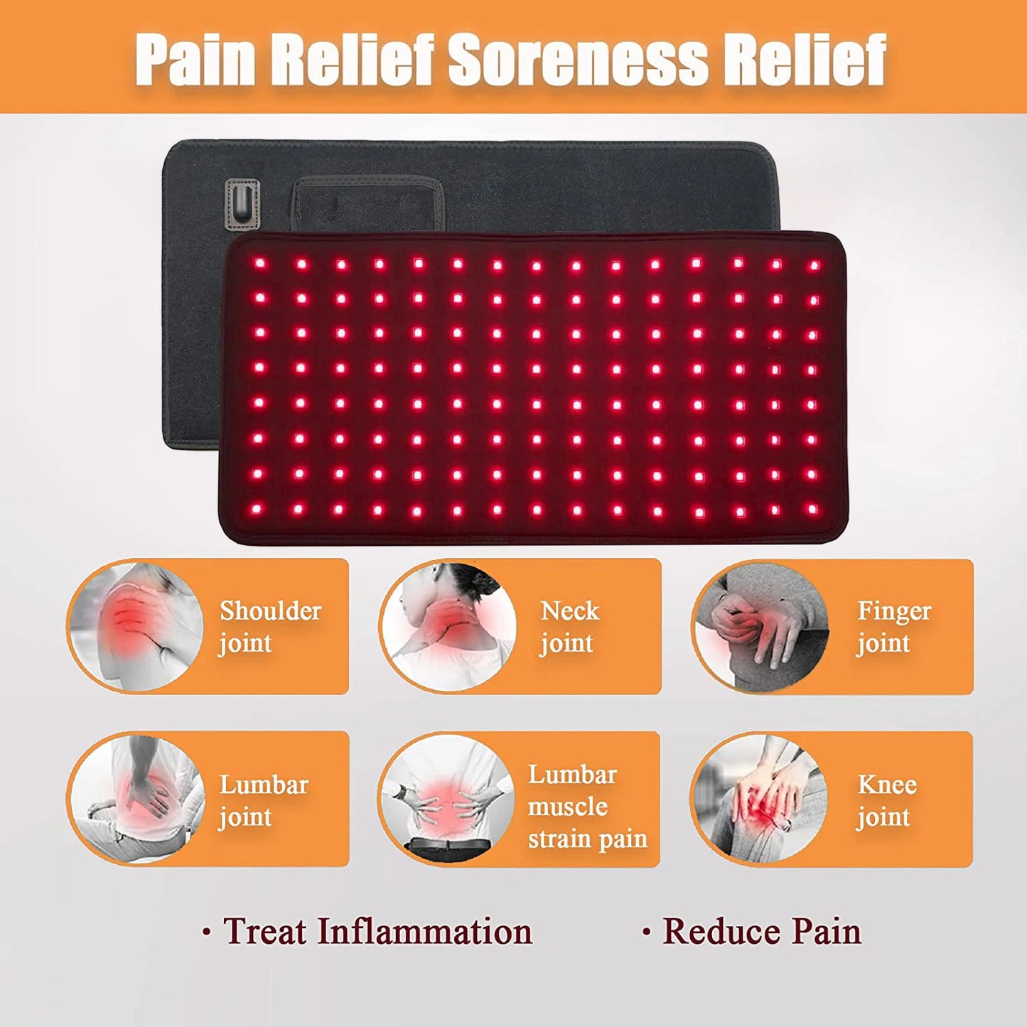 iHealred LED Red Light Belt 660nm 850nm Near Infrared Therapy